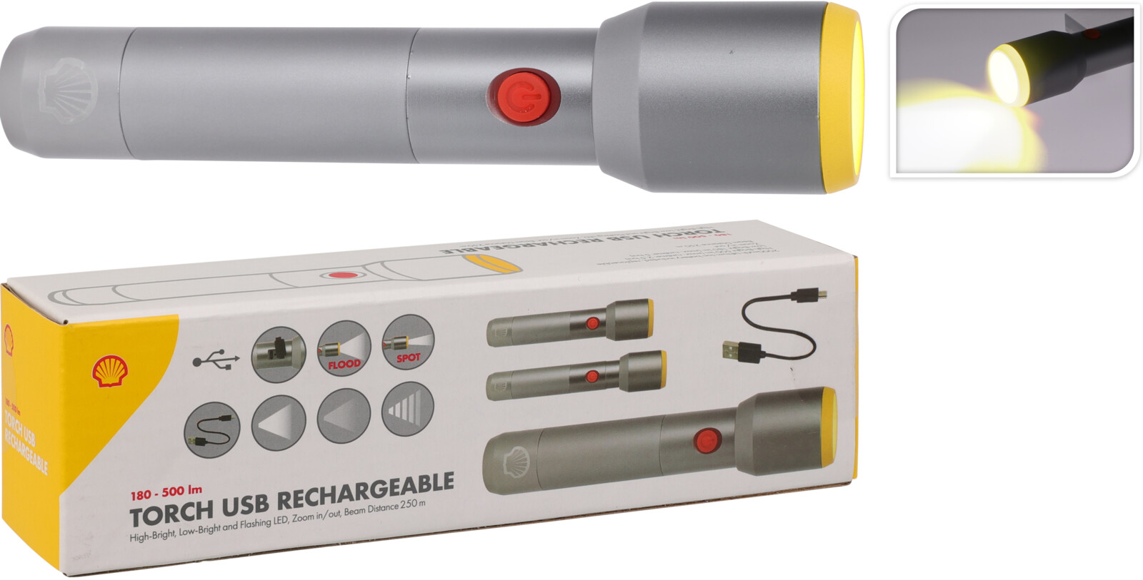 Rechargeable LED Beam Flashlight C22300310